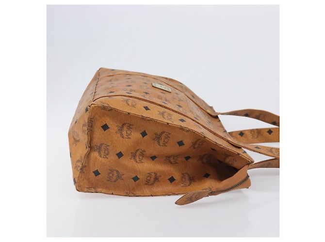 MCM Vintage Visetos Leather Marrone - vista 3
