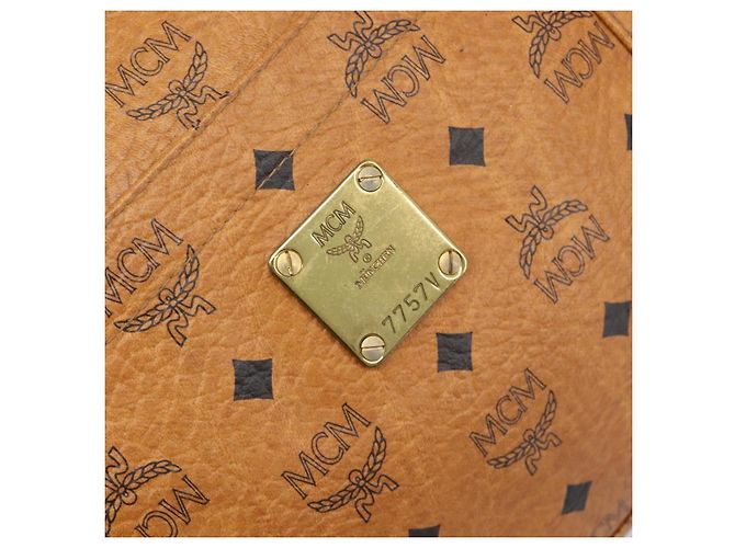 MCM Vintage Visetos Leather Marrone - vista 6
