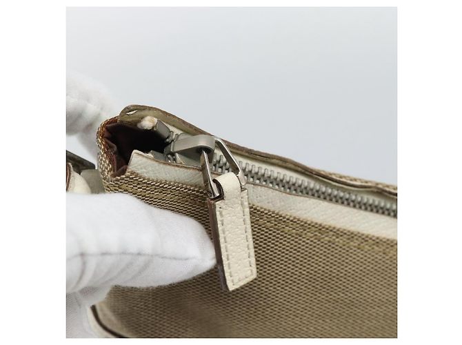 GUCCI GG Canvas Shoulder Bag Beige Silver 001 3766 - vista 15