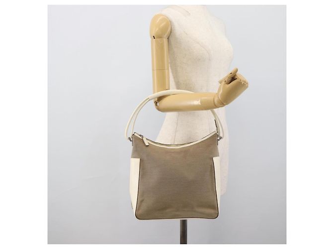 GUCCI GG Canvas Shoulder Bag Beige Silver 001 3766 - vista 23