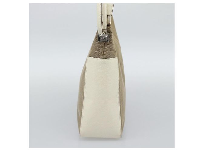 GUCCI GG Canvas Shoulder Bag Beige Silver 001 3766 - vista 5