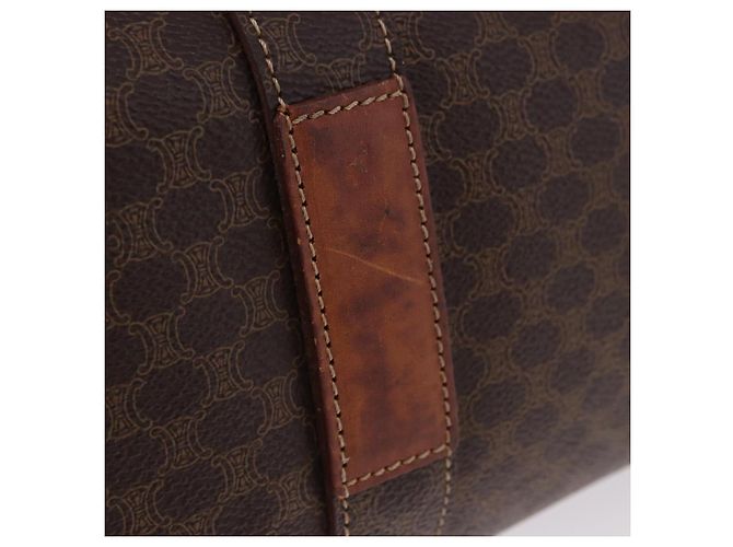Céline CELINE Macadam Shoulder Bag PVC Leather Brown Gold Tone - vista 10