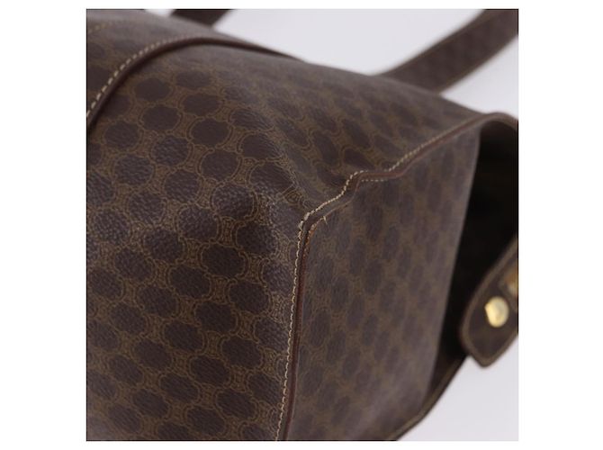 Céline CELINE Macadam Shoulder Bag PVC Leather Brown Gold Tone - vista 12