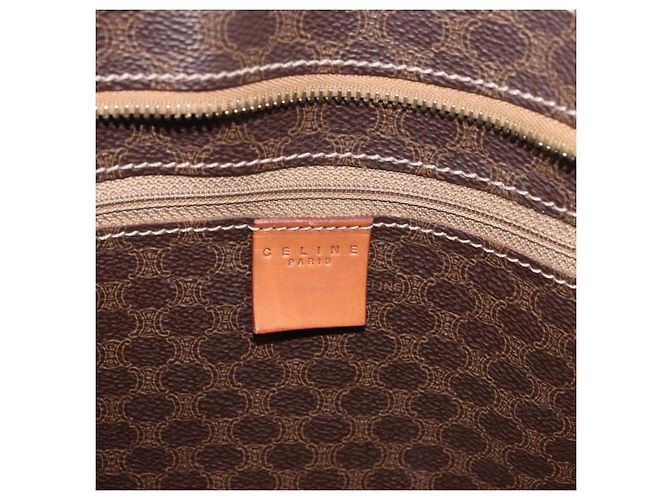 Céline CELINE Macadam Shoulder Bag PVC Leather Brown Gold Tone - vista 16