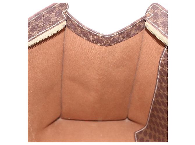 Céline CELINE Macadam Shoulder Bag PVC Leather Brown Gold Tone - vista 19