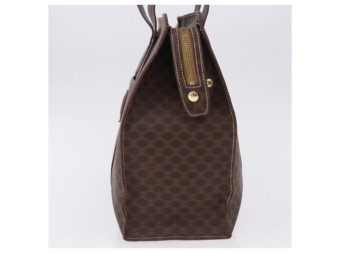 Céline CELINE Macadam Shoulder Bag PVC Leather Brown Gold Tone - vista 4