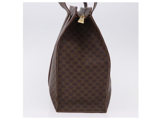 Céline CELINE Macadam Shoulder Bag PVC Leather Brown Gold Tone - vista 5