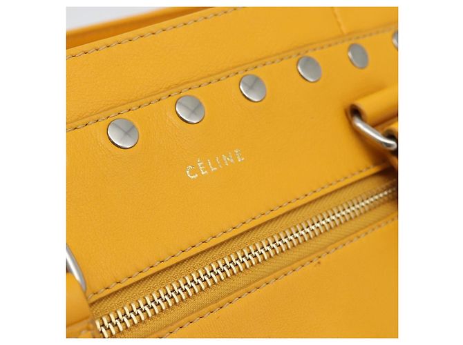 Céline CELINE Hand Bag Leather Yellow Silver - vista 14