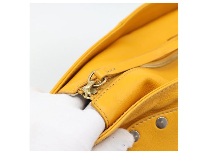 Céline CELINE Hand Bag Leather Yellow Silver - vista 15