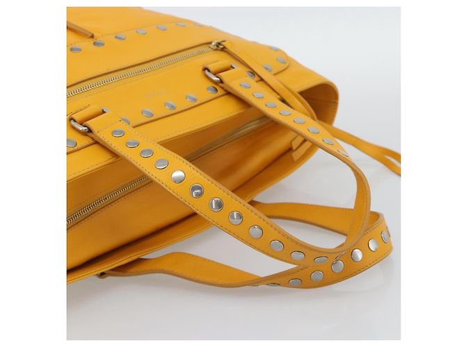 Céline CELINE Hand Bag Leather Yellow Silver - vista 7