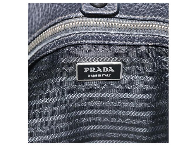 PRADA Shoulder Bag Leather Black Silver - vista 16