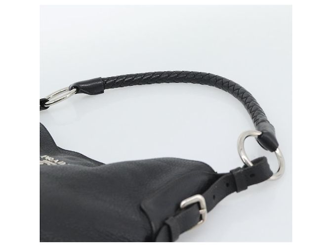 PRADA Shoulder Bag Leather Black Silver - vista 8