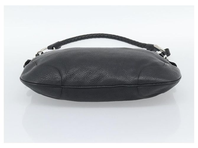 PRADA Shoulder Bag Leather Black Silver - vista 9