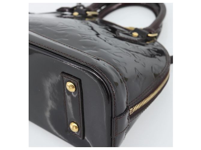 LOUIS VUITTON Monogram Vernis Alma BB Hand Bag Amarante M91678 LV - vista 12
