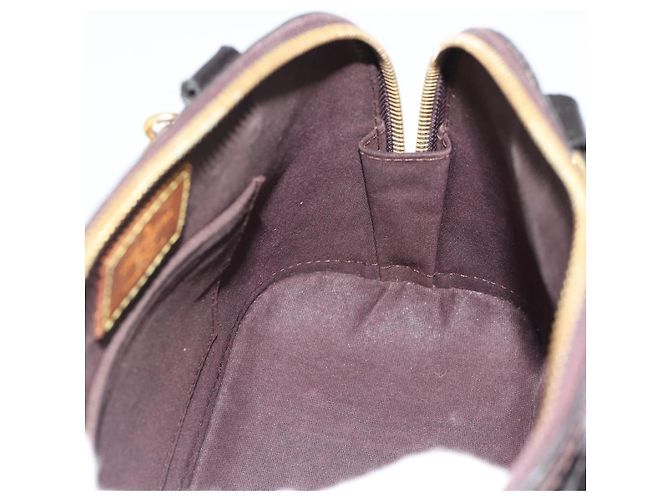 LOUIS VUITTON Monogram Vernis Alma BB Hand Bag Amarante M91678 LV - vista 20