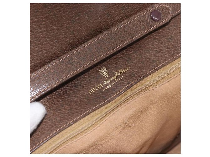 GUCCI GG Supreme Shoulder Bag PVC Leather Beige Gold Tone - vista 16