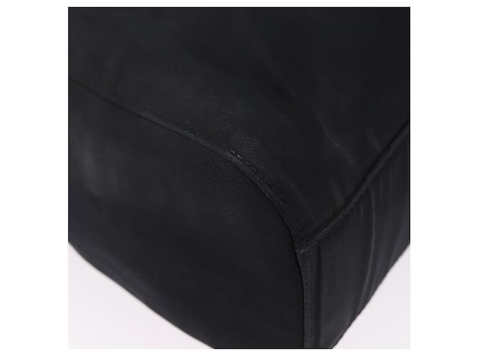 PRADA Chain Shoulder Tote Bag Nylon Black Gold - vista 10