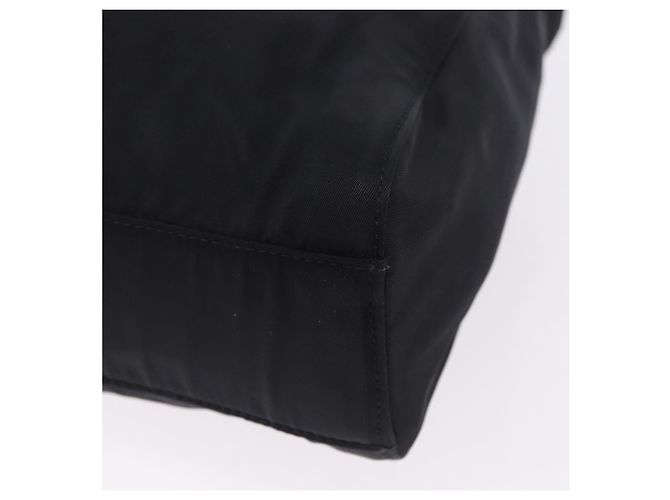 PRADA Chain Shoulder Tote Bag Nylon Black Gold - vista 13