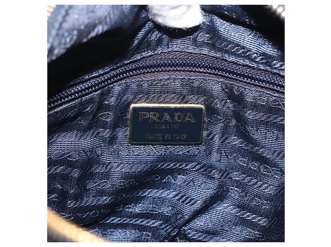 PRADA Chain Shoulder Tote Bag Nylon Black Gold - vista 16