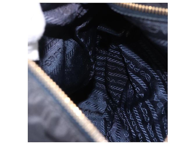 PRADA Chain Shoulder Tote Bag Nylon Black Gold - vista 19