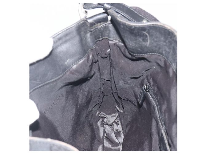 GUCCI GG Canvas Bamboo Handtasche 2-Wege Schwarz Silber 001 4095 - view 19