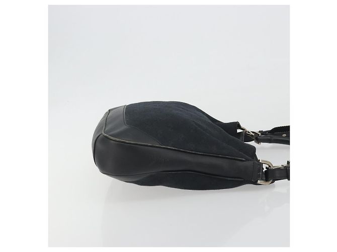GUCCI GG Canvas Bamboo Handtasche 2-Wege Schwarz Silber 001 4095 - view 4