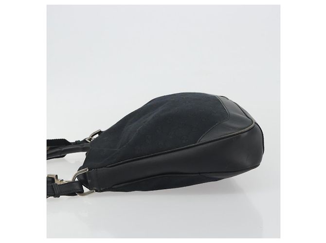 GUCCI GG Canvas Bamboo Handtasche 2-Wege Schwarz Silber 001 4095 - view 5