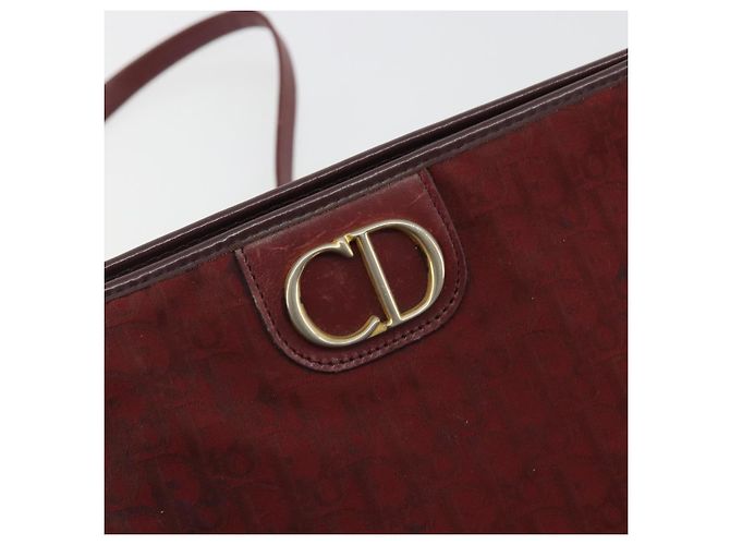 Christian Dior Trotter Canvas Shoulder Bag Red Gold - vista 15