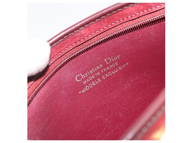 Christian Dior Trotter Canvas Shoulder Bag Red Gold - vista 17