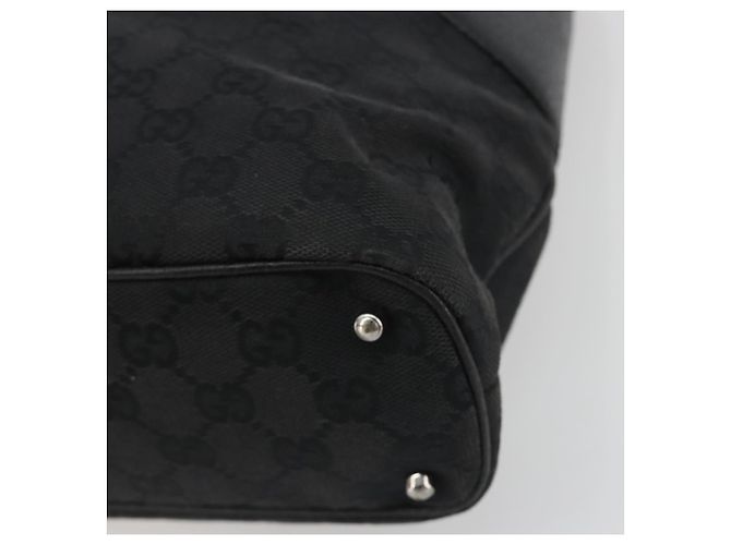GUCCI GG Canvas Tote Bag Black Silver 113016 - vista 10