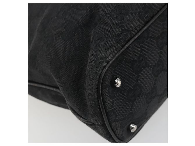 GUCCI GG Canvas Tote Bag Black Silver 113016 - vista 11