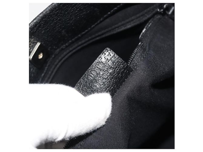 GUCCI GG Canvas Tote Bag Black Silver 113016 - vista 20
