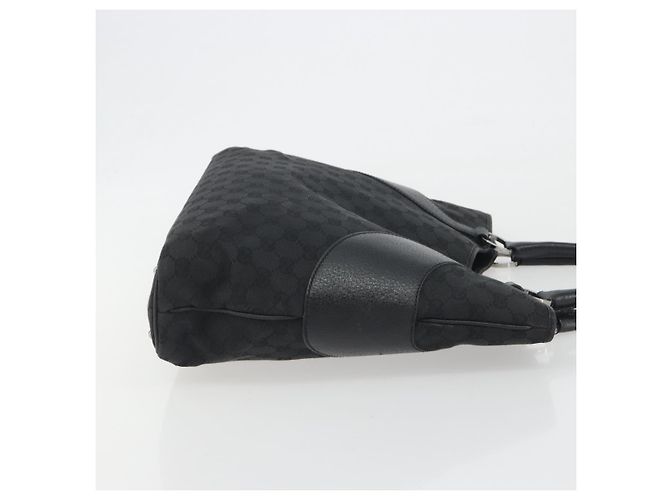 GUCCI GG Canvas Tote Bag Black Silver 113016 - vista 4