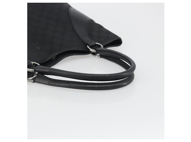 GUCCI GG Canvas Tote Bag Black Silver 113016 - vista 7