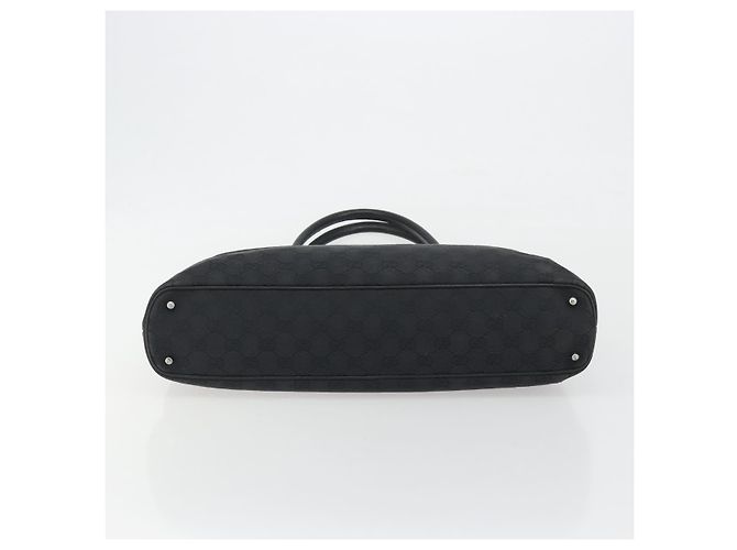 GUCCI GG Canvas Tote Bag Black Silver 113016 - vista 9