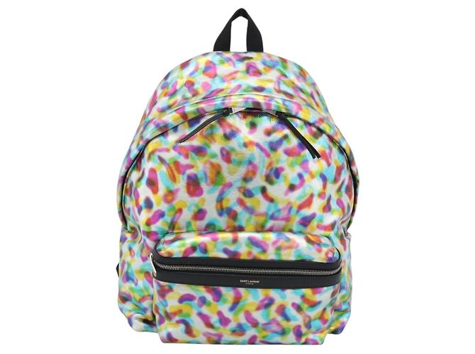 SAINT LAURENT Backpack Leather Multicolor Silver 326865 - vista 2