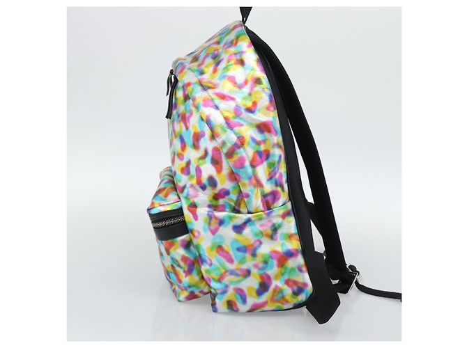 SAINT LAURENT Backpack Leather Multicolor Silver 326865 - vista 5
