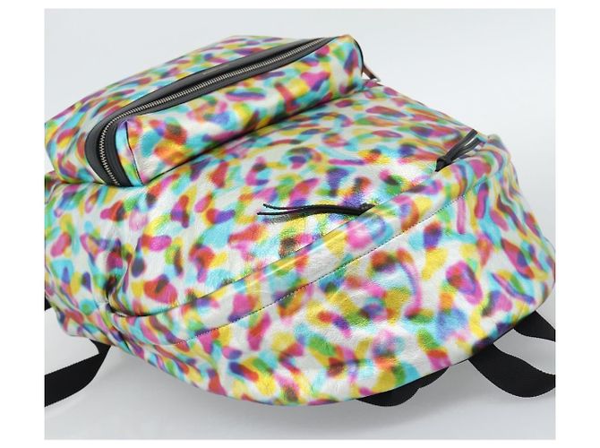 SAINT LAURENT Backpack Leather Multicolor Silver 326865 - vista 6