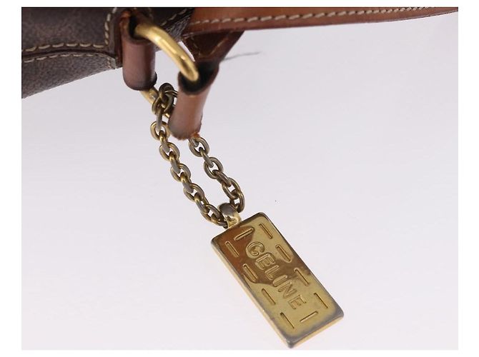 Céline CELINE Macadam Canvas Shoulder Bag PVC Leather Brown Gold - vista 15