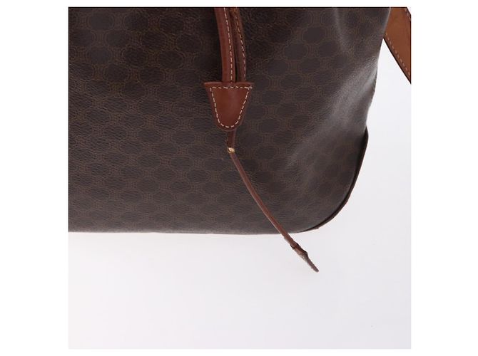 Céline CELINE Macadam Canvas Shoulder Bag PVC Leather Brown Gold - vista 16