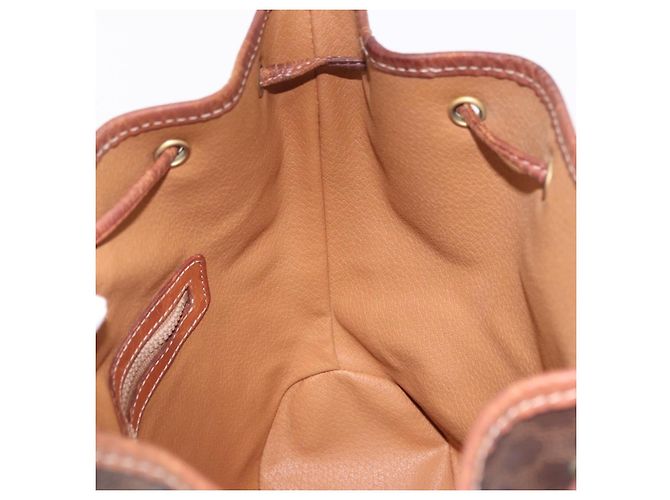 Céline CELINE Macadam Canvas Shoulder Bag PVC Leather Brown Gold - vista 21