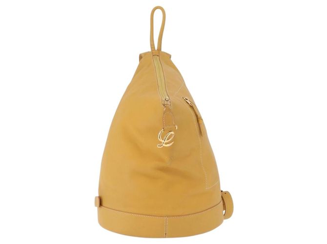 LOEWE Anton Backpack Leather Yellow Gold - vista 13
