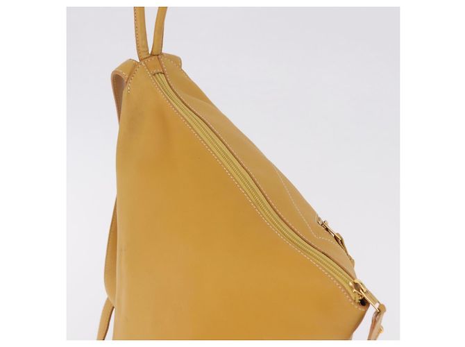 LOEWE Anton Backpack Leather Yellow Gold - vista 6