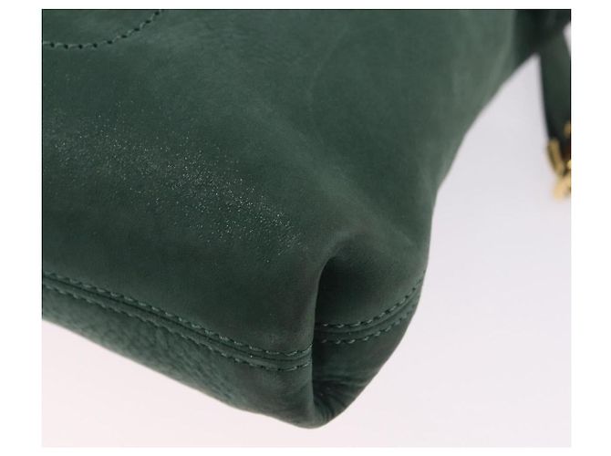 FENDI Shoulder Bag Leather Green Gold - vista 11