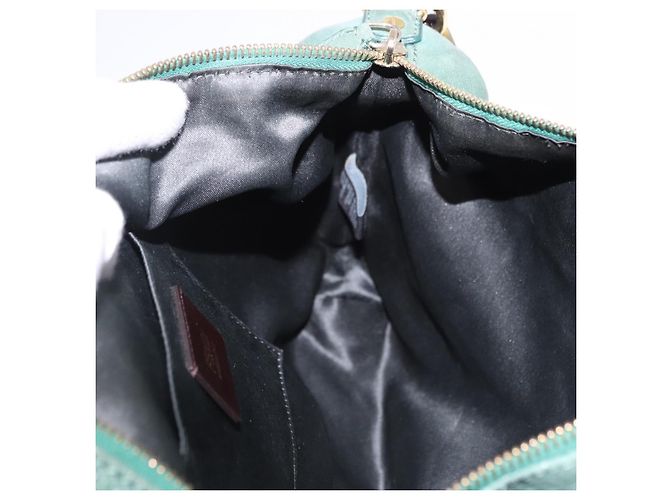FENDI Shoulder Bag Leather Green Gold - vista 19