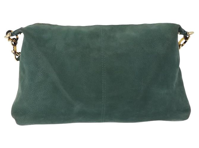 FENDI Shoulder Bag Leather Green Gold - vista 3