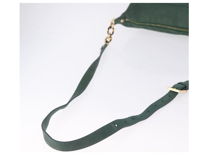 FENDI Shoulder Bag Leather Green Gold - vista 7