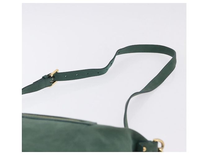FENDI Shoulder Bag Leather Green Gold - vista 8