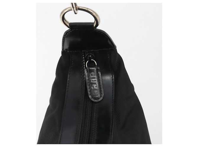 GUCCI Bamboo Hand Bag Nylon Black Silver - vista 14