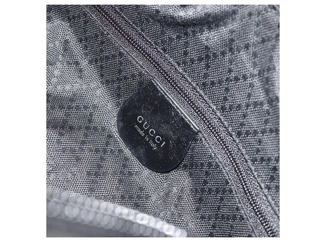 GUCCI Bamboo Hand Bag Nylon Black Silver - vista 15